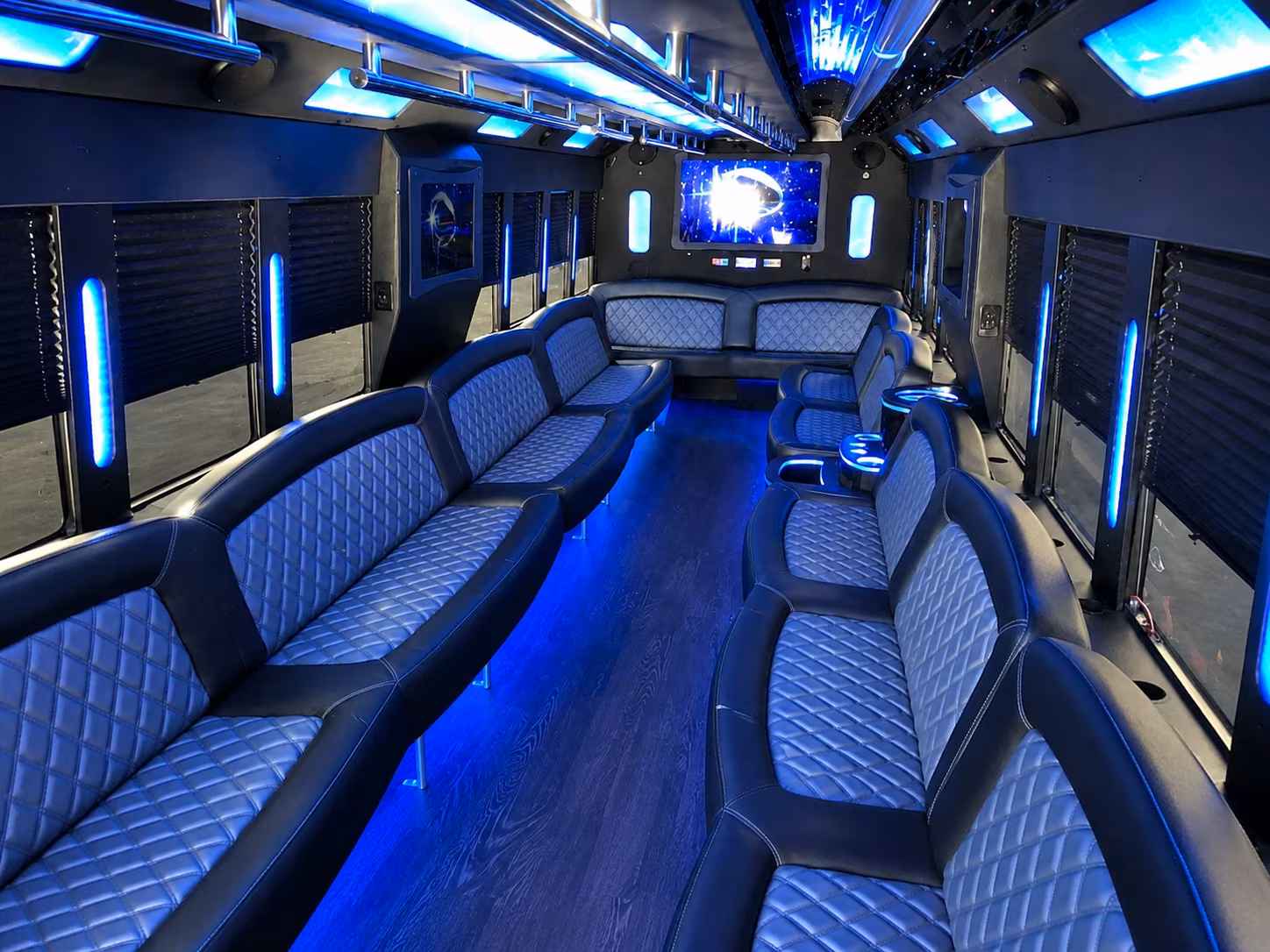 20 Passenger Party Bus Inside