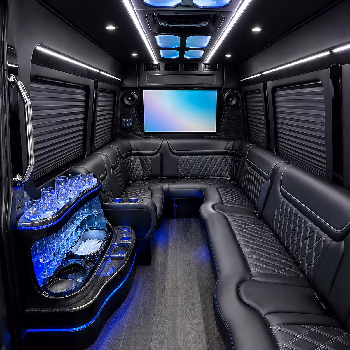 40 Passenger Party Bus Interior