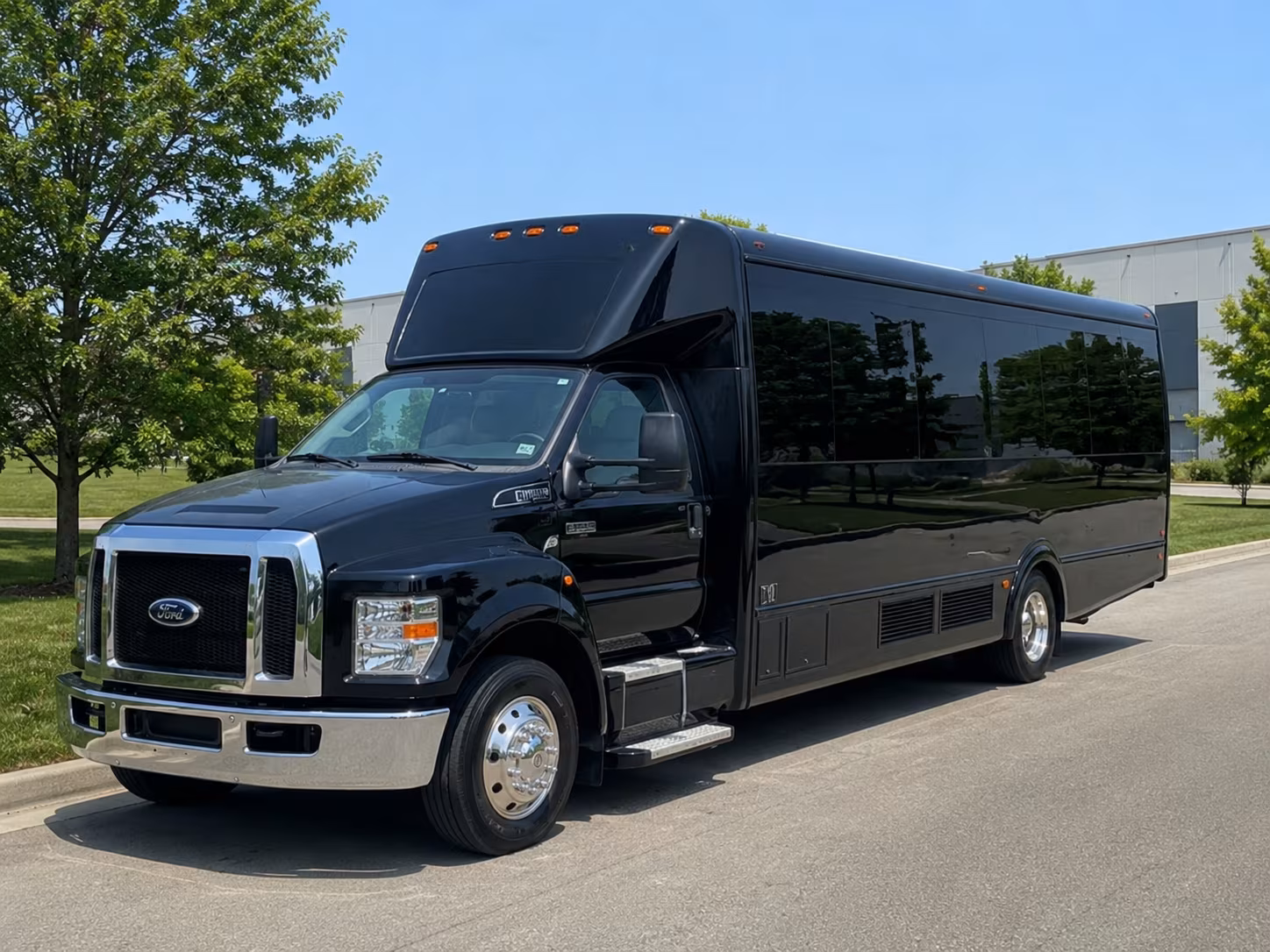 Passenger seating aboard a party bus rental serving Columbus