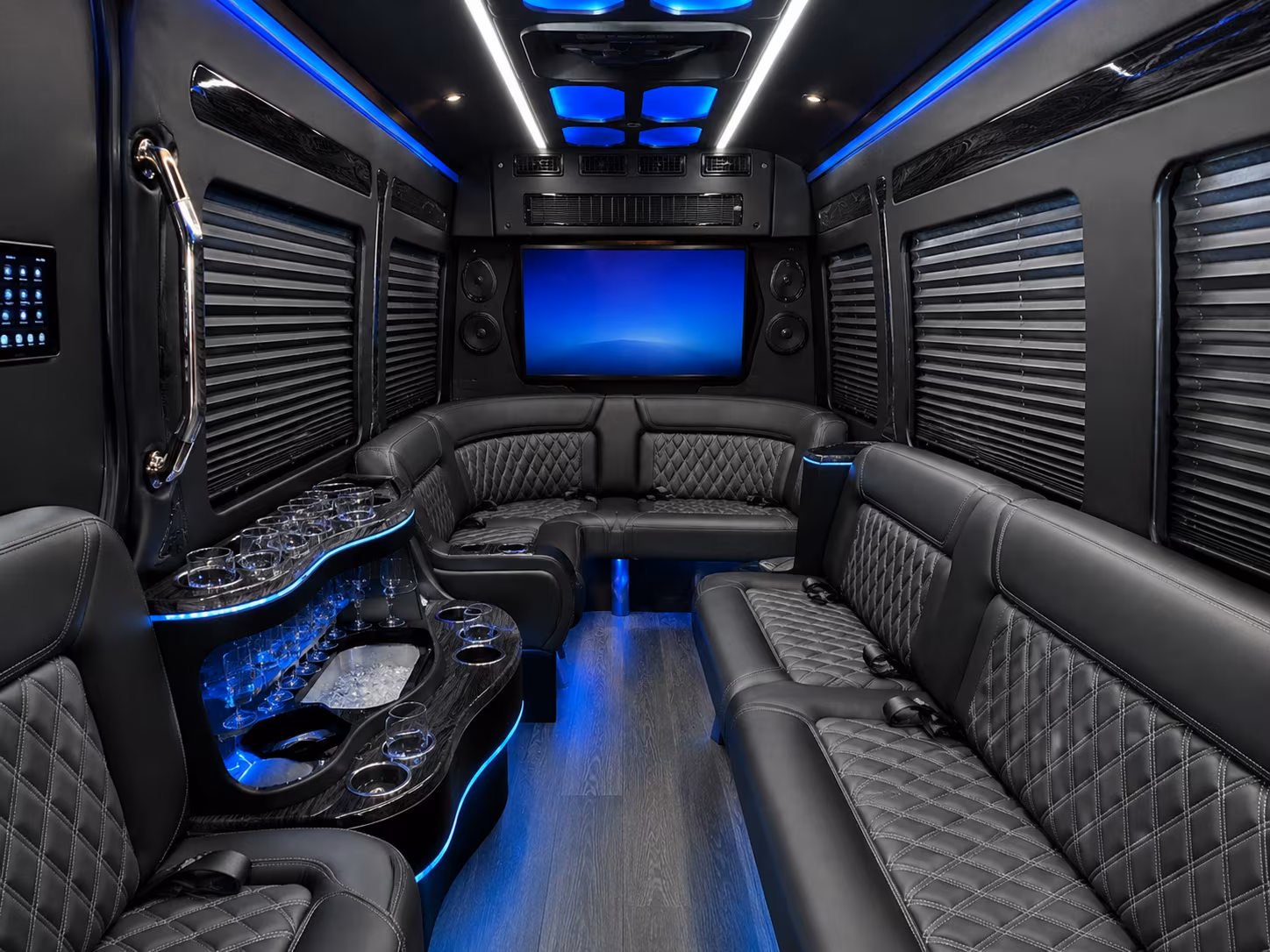 Columbus Airport Shuttle & Transportation party bus interior
