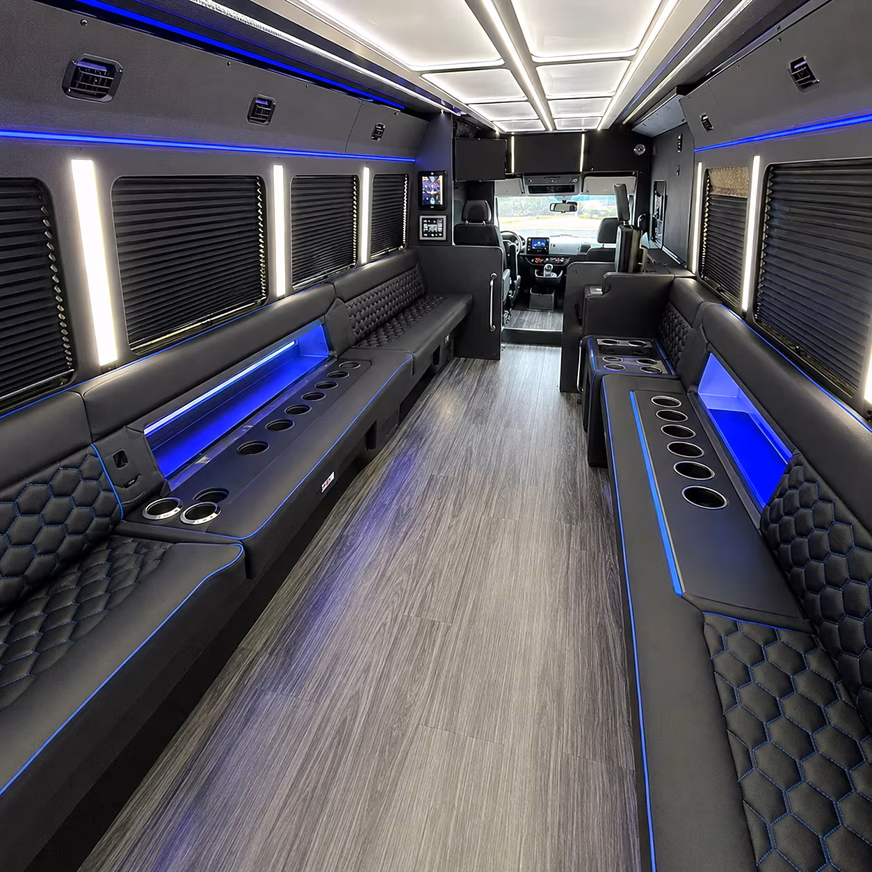 Columbus Concert & Music Festival Transportation party bus interior