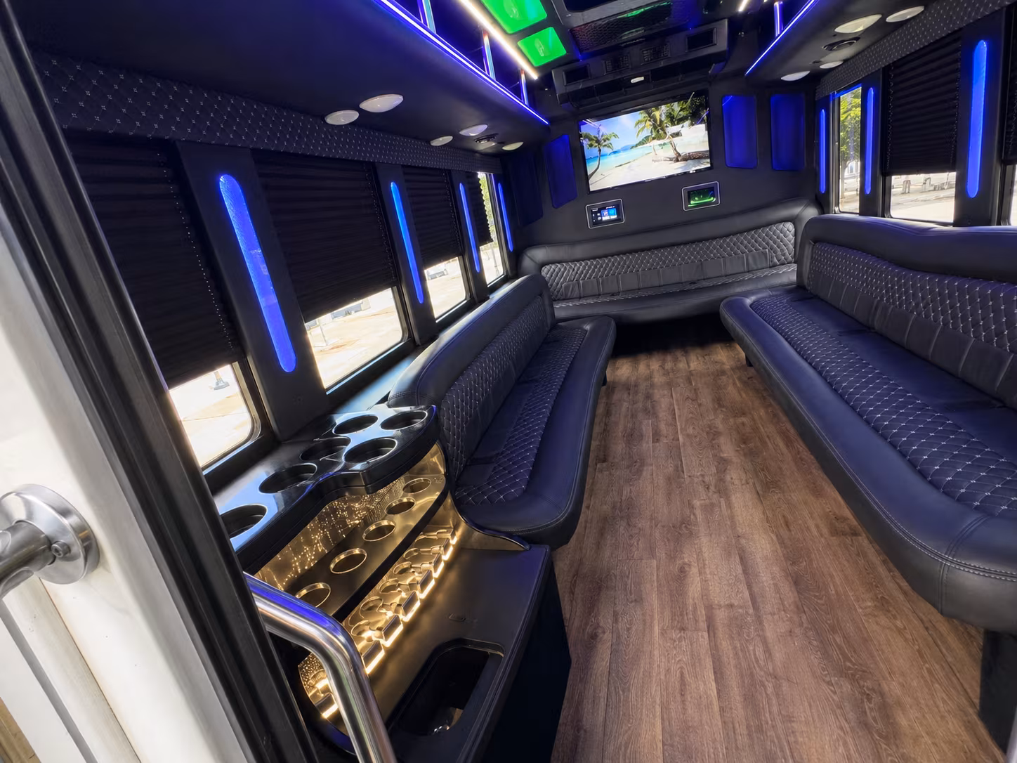 Columbus Prom & Homecoming Transportation party bus exterior