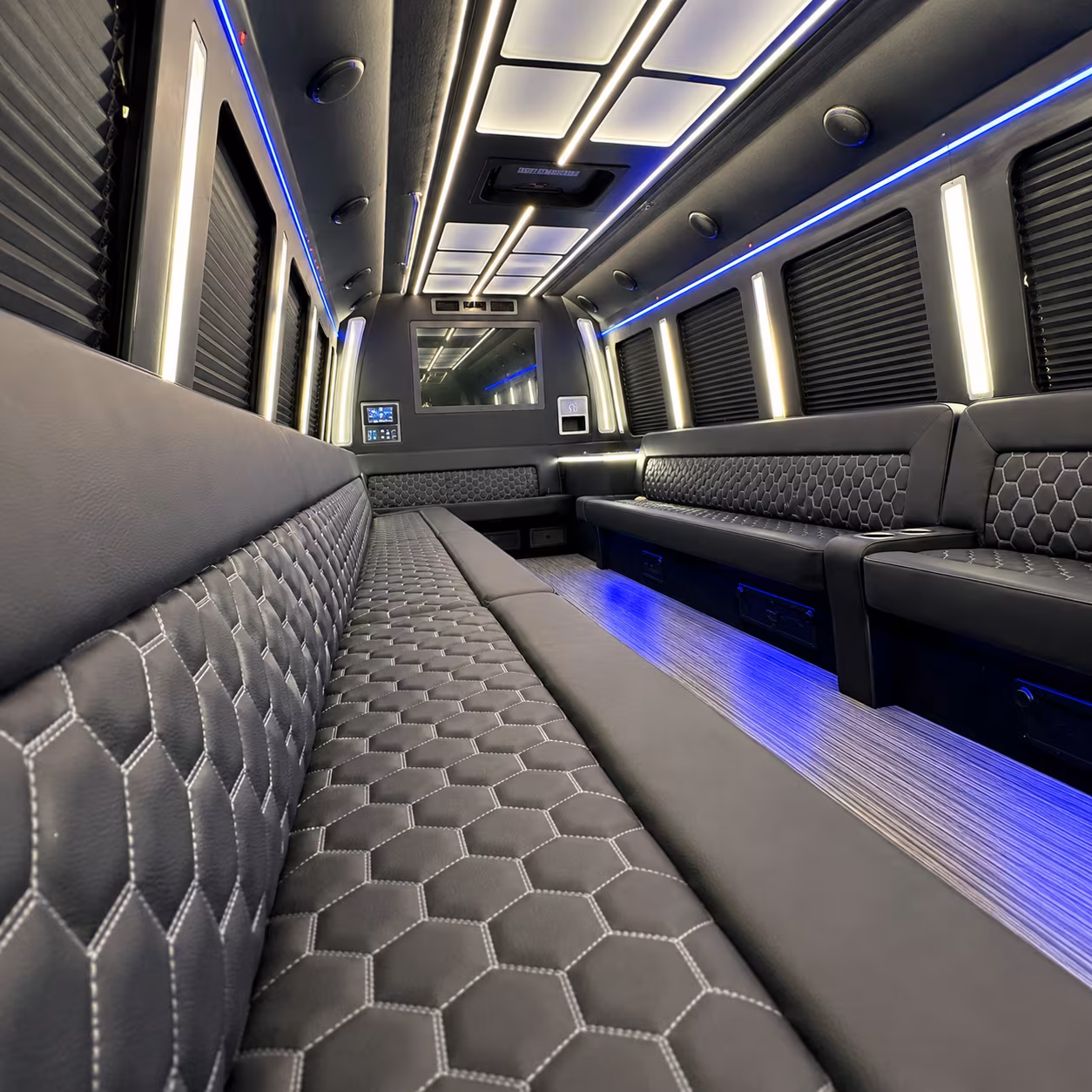 Columbus Prom & Homecoming Transportation party bus exterior