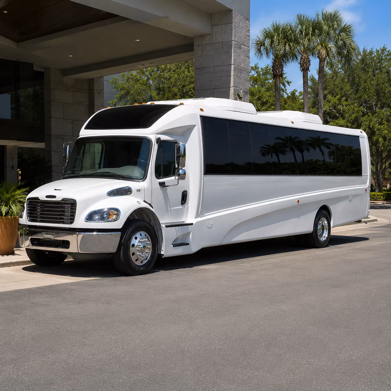 Columbus School Event Transportation party bus exterior