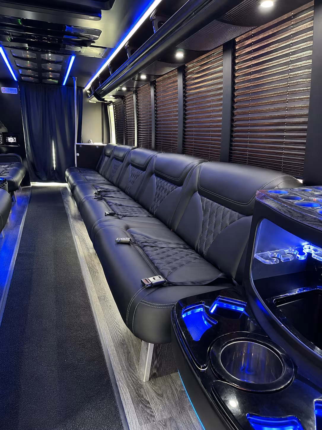 Columbus Wedding Transportation onboard seating